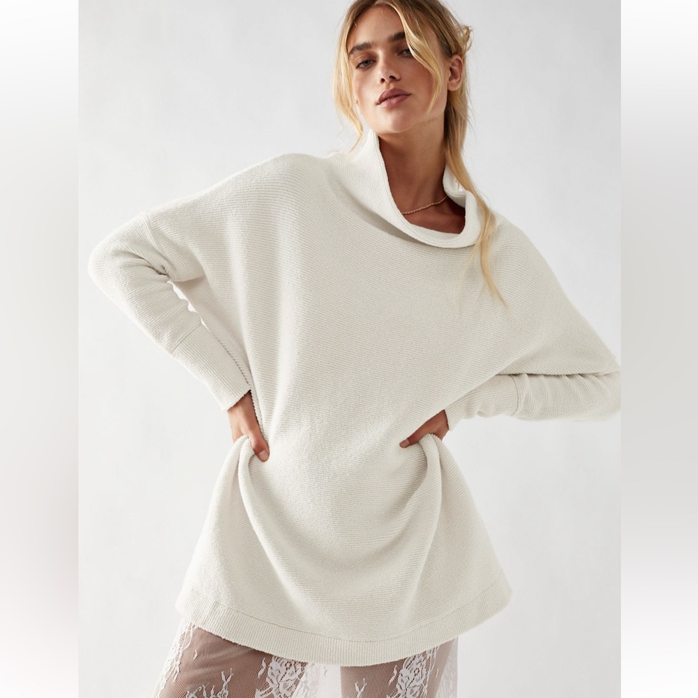 Free People Ottoman Slouchy Tunic Ecru Size Medium